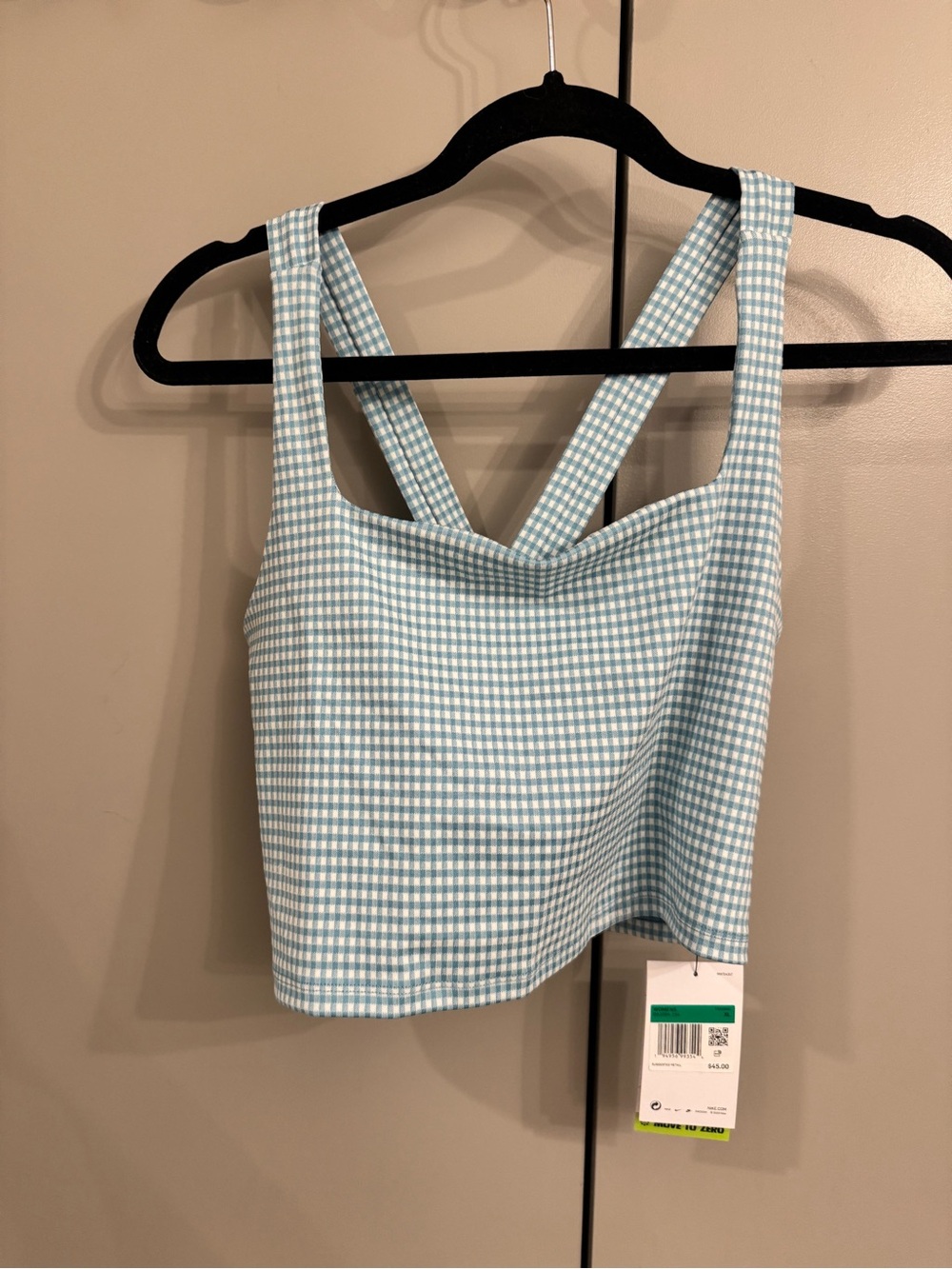 Women's Nike Gingham Cropped Top